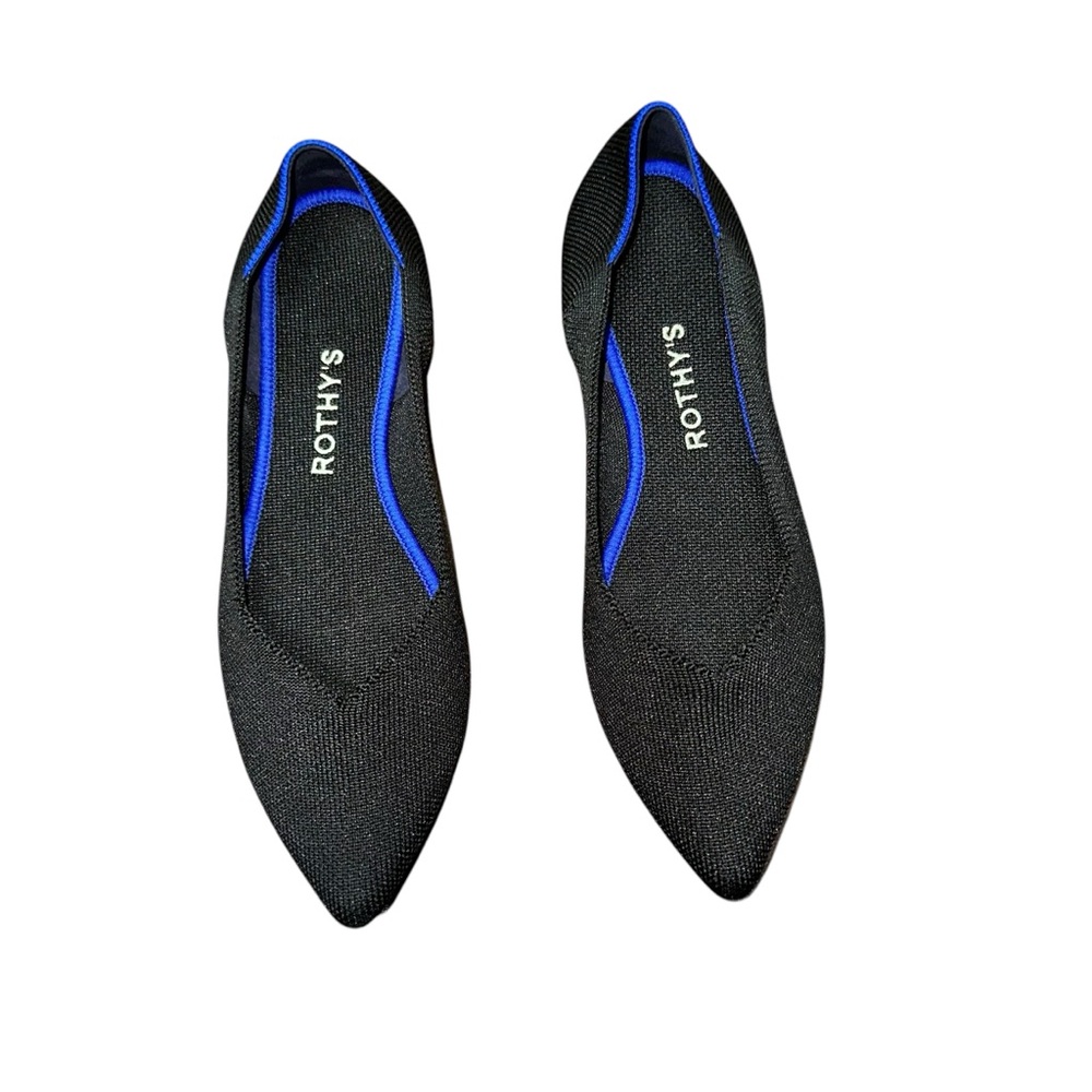 ROTHY'S THE POINT BLACK SLIP ON  Size 7.5